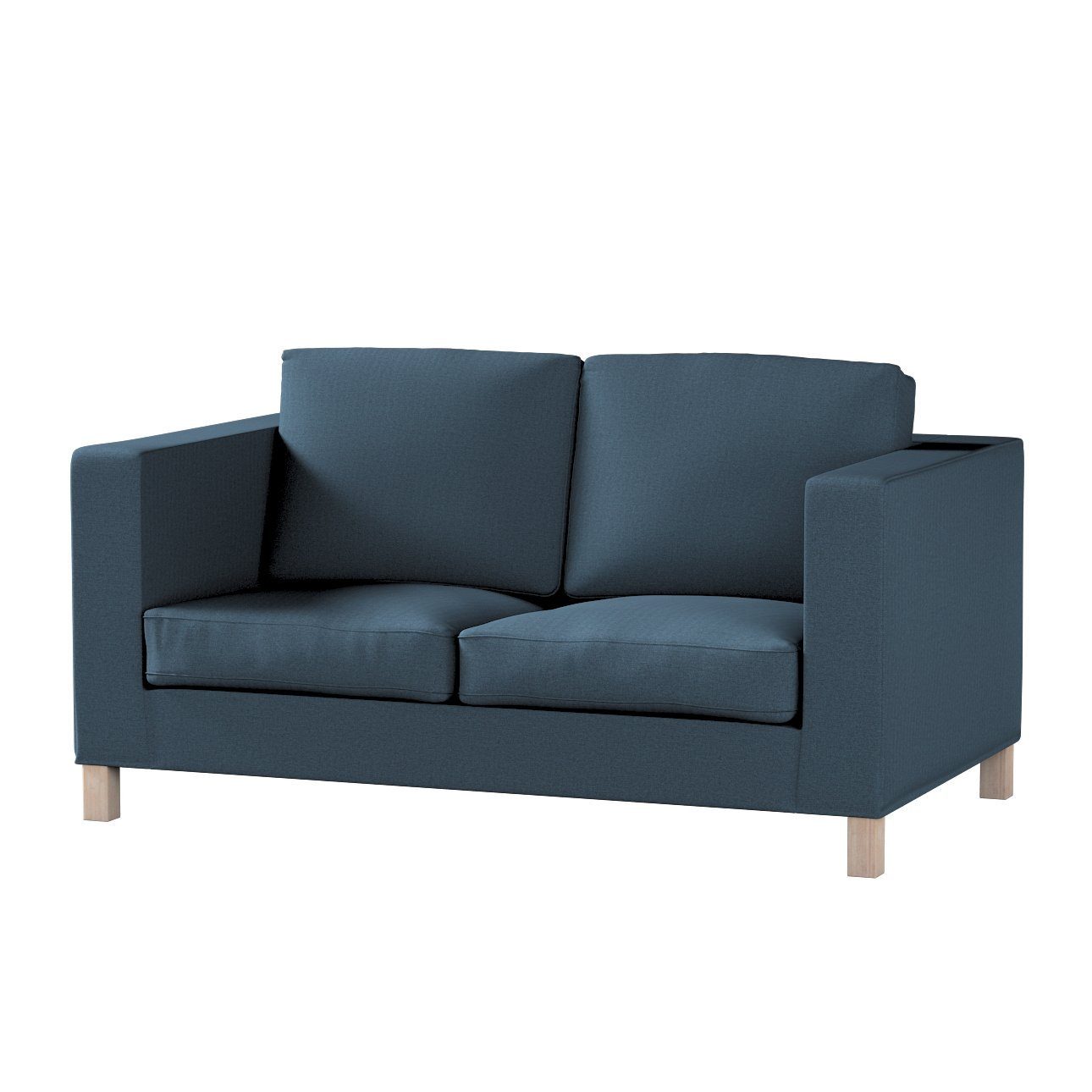 2-Sitzer Dunkelblau Dekoria Karlanda nicht Sofahusse Sofa Etna, kurz, ausklappbar