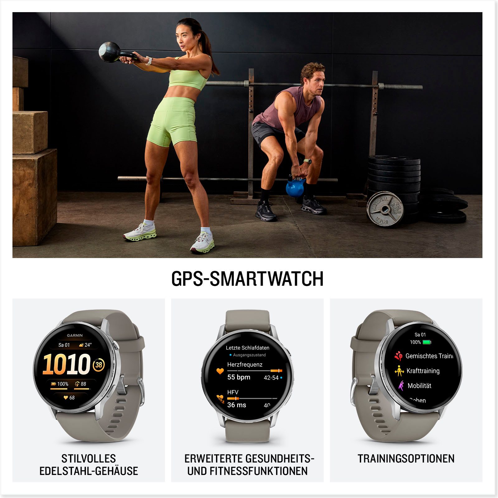 Garmin Venu 4 Smartwatch (3,53 cm/1,4 Zoll, Garmin)