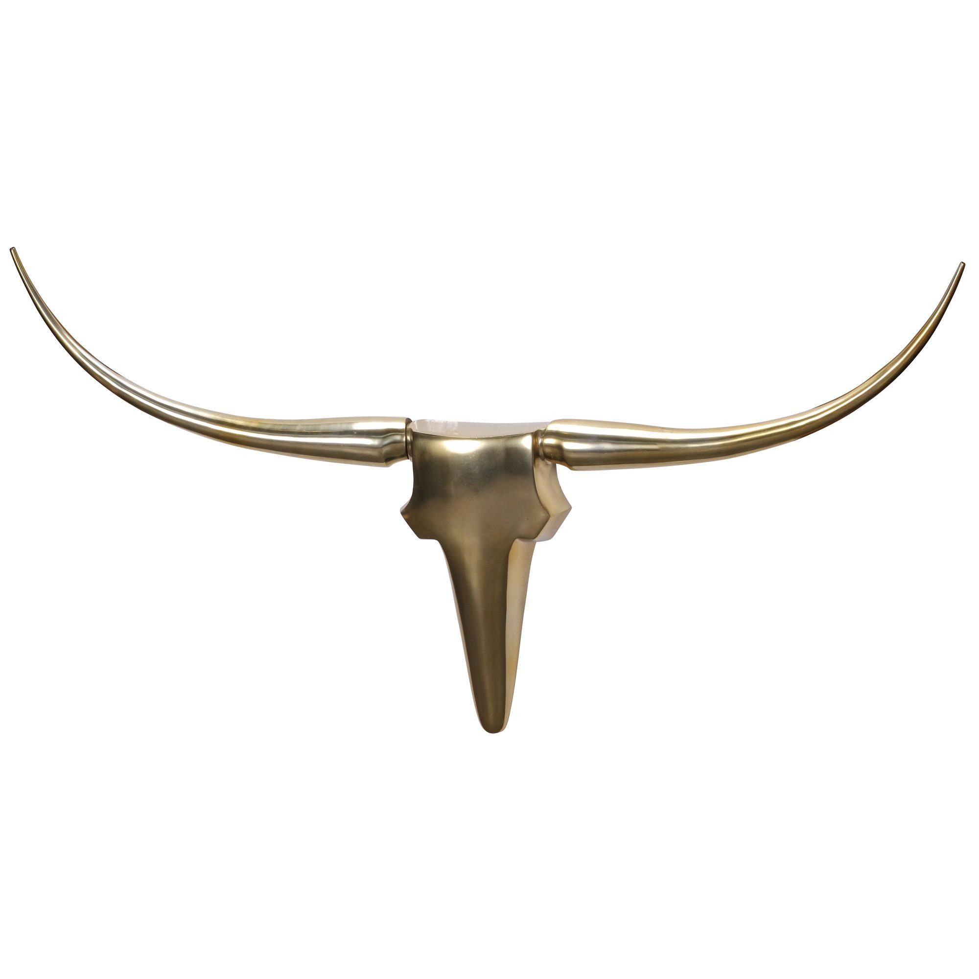 freiraum Hängedekoration BULL, in Goldfarben, Geweih: Aluminium - 125x60x10cm (BxHxT)