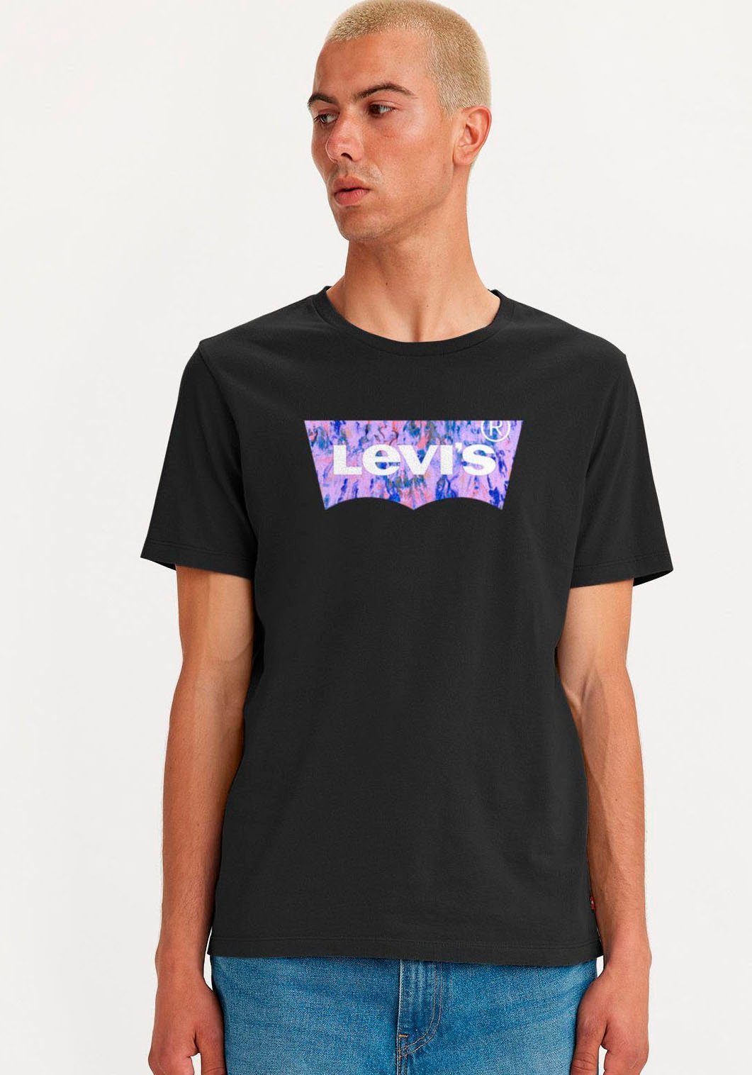 Levi's® T-Shirt CREWNECK TEE mit Logo-Front-Print black