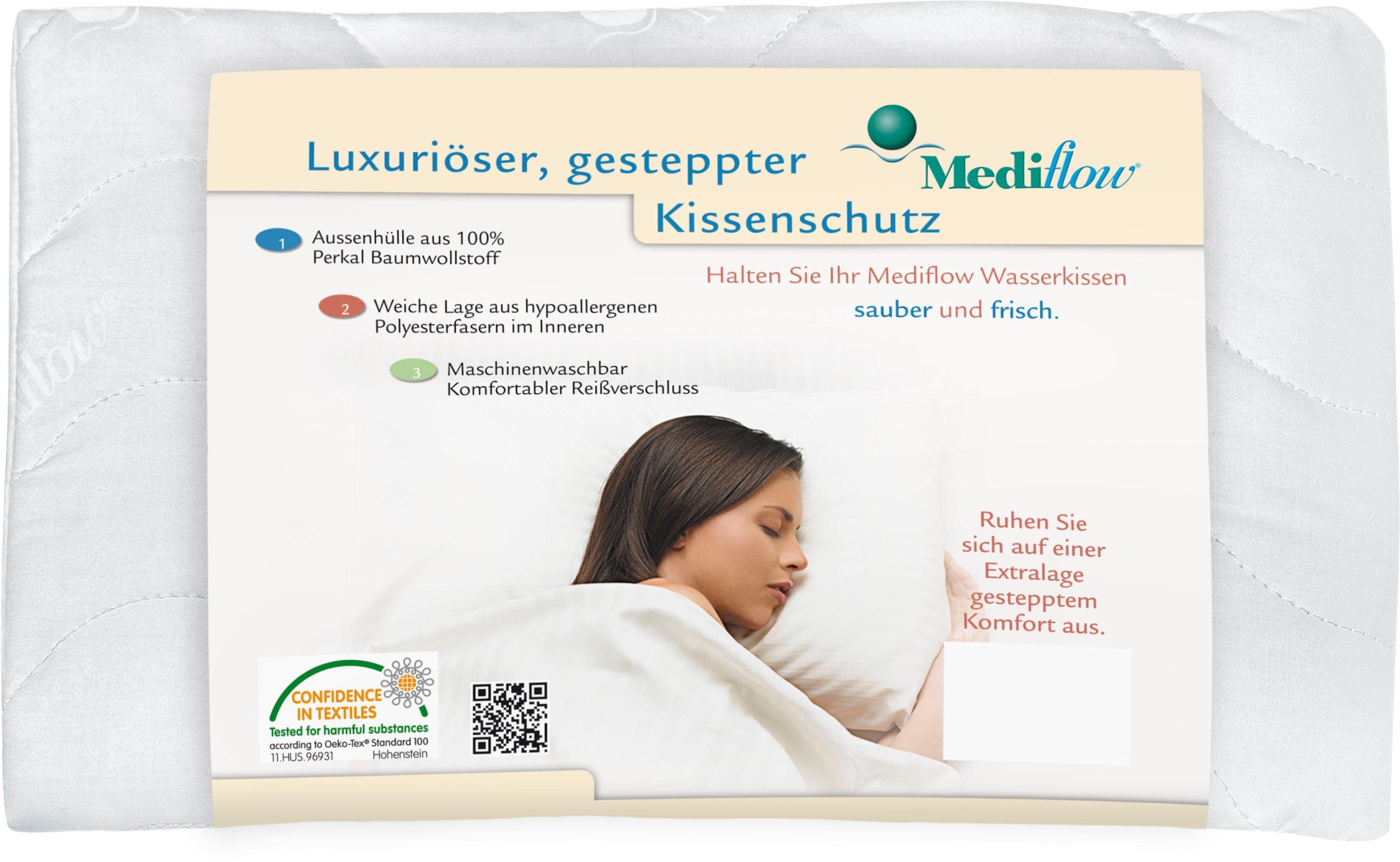 Mediflow Wasserkissen Mediflow gesteppter Luxus Schonbezug 5020 40x80cm, 1-tlg.