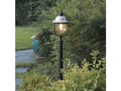 KONSTSMIDE LED Pollerleuchte, LED wechselbar, Warmweiß, Garten-laterne Landhausstil, Gartenweg-beleuchtung beleuchten H: 125cm