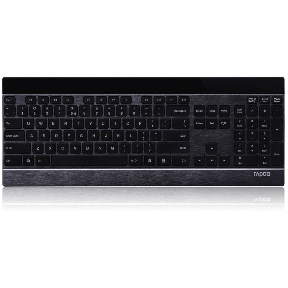 Rapoo Rapoo E9270P kabellose Tastatur schwarz - elegant. Tastatur (Leise Tasten)