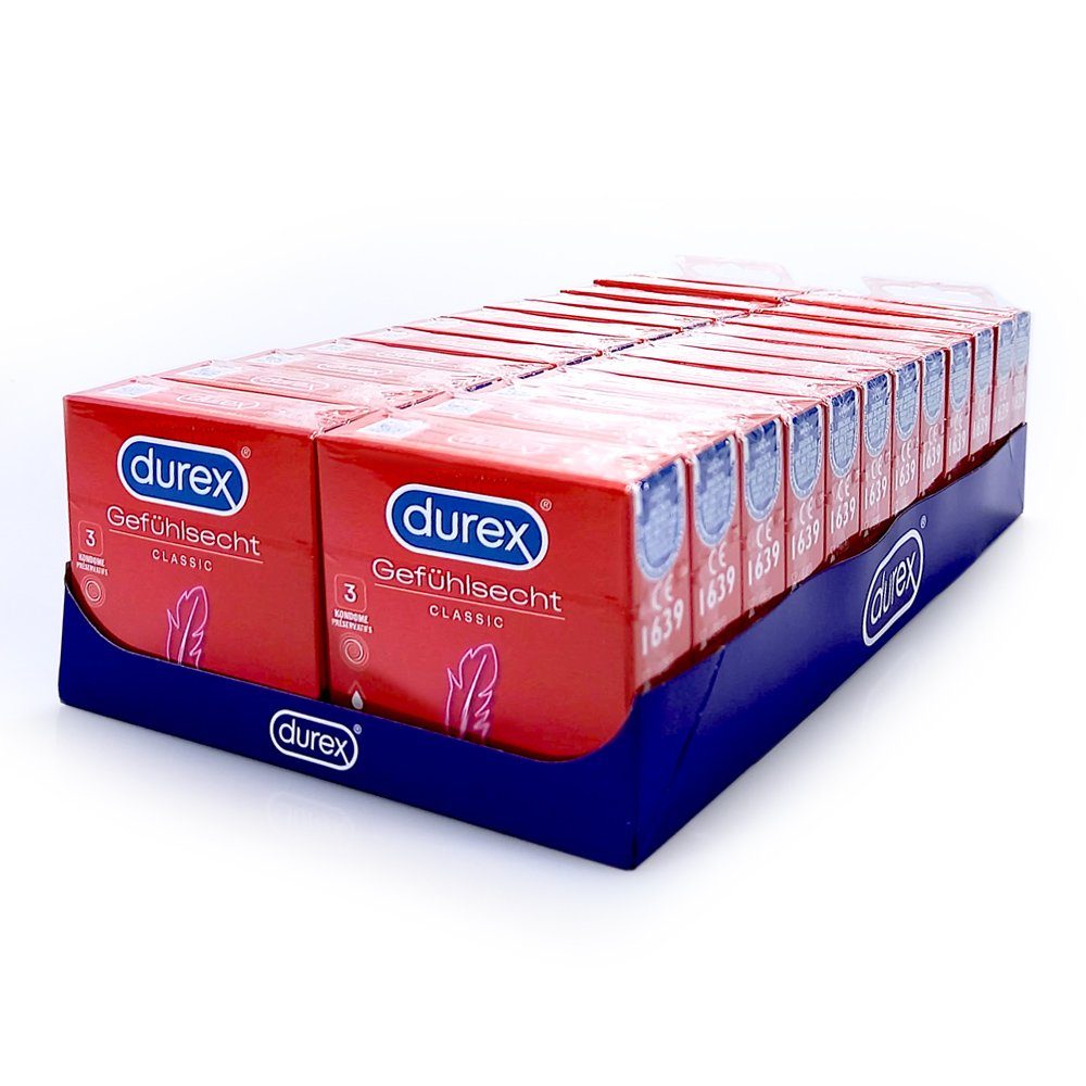 durex 3er 24 Kondome Gefühlsecht Pack Durex x Classic, Kondome