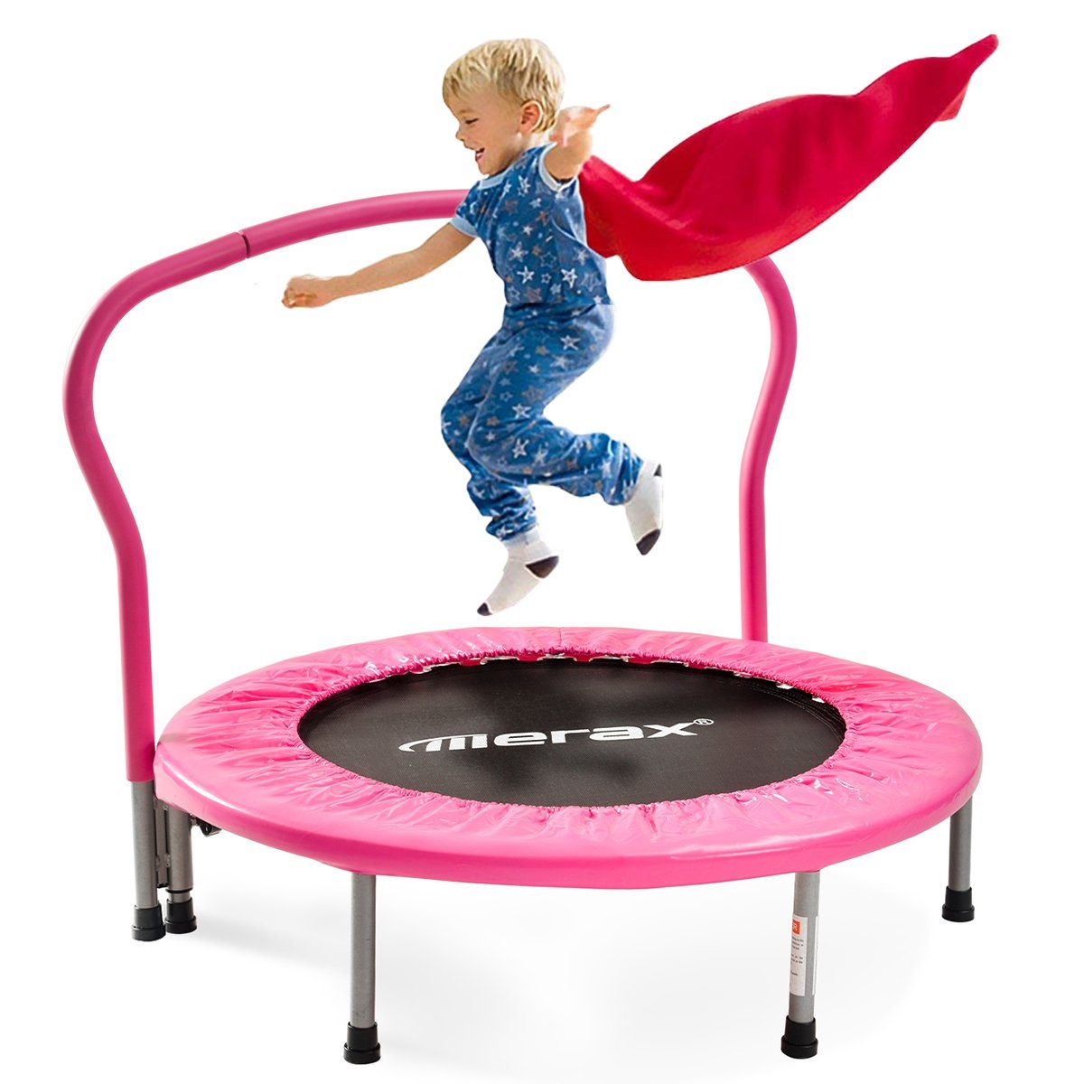 Merax Kindertrampolin, Ø 91 cm, Robust und stabil TrampolinDer stabile trampolin Rahmen verfügt
