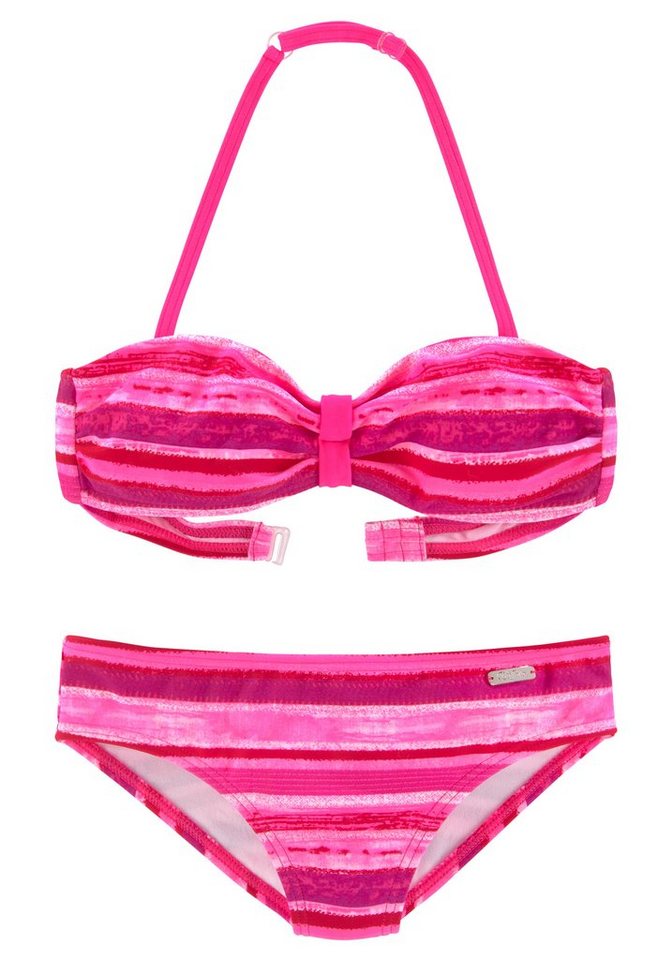 Buffalo Bandeau-Bikini May Kids mit knalligem Streifendruck