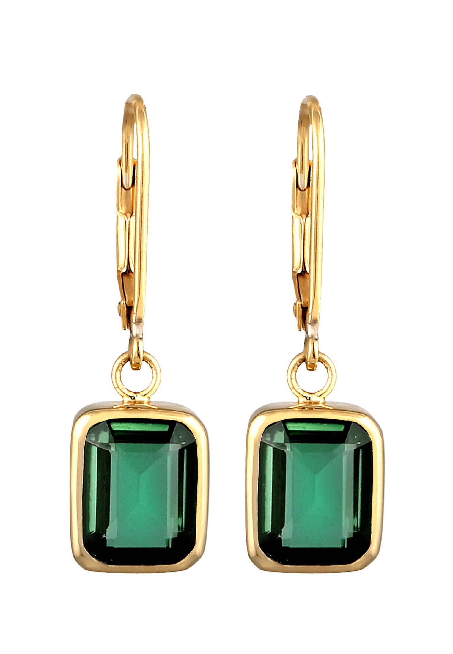 Elli Premium Ohrhänger-Set Ohrhänger Quarz Edelstein Quadrat Grün 925 Sterl günstig online kaufen