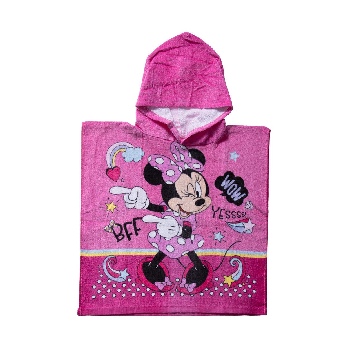 Disney Badeponcho Minnie Mouse Mädchen, Lang, Frottee, Keine / nicht relevant, Schlupf, Badeponcho, Bademantel, Badehandtuch, Badetextilien, Cardigan