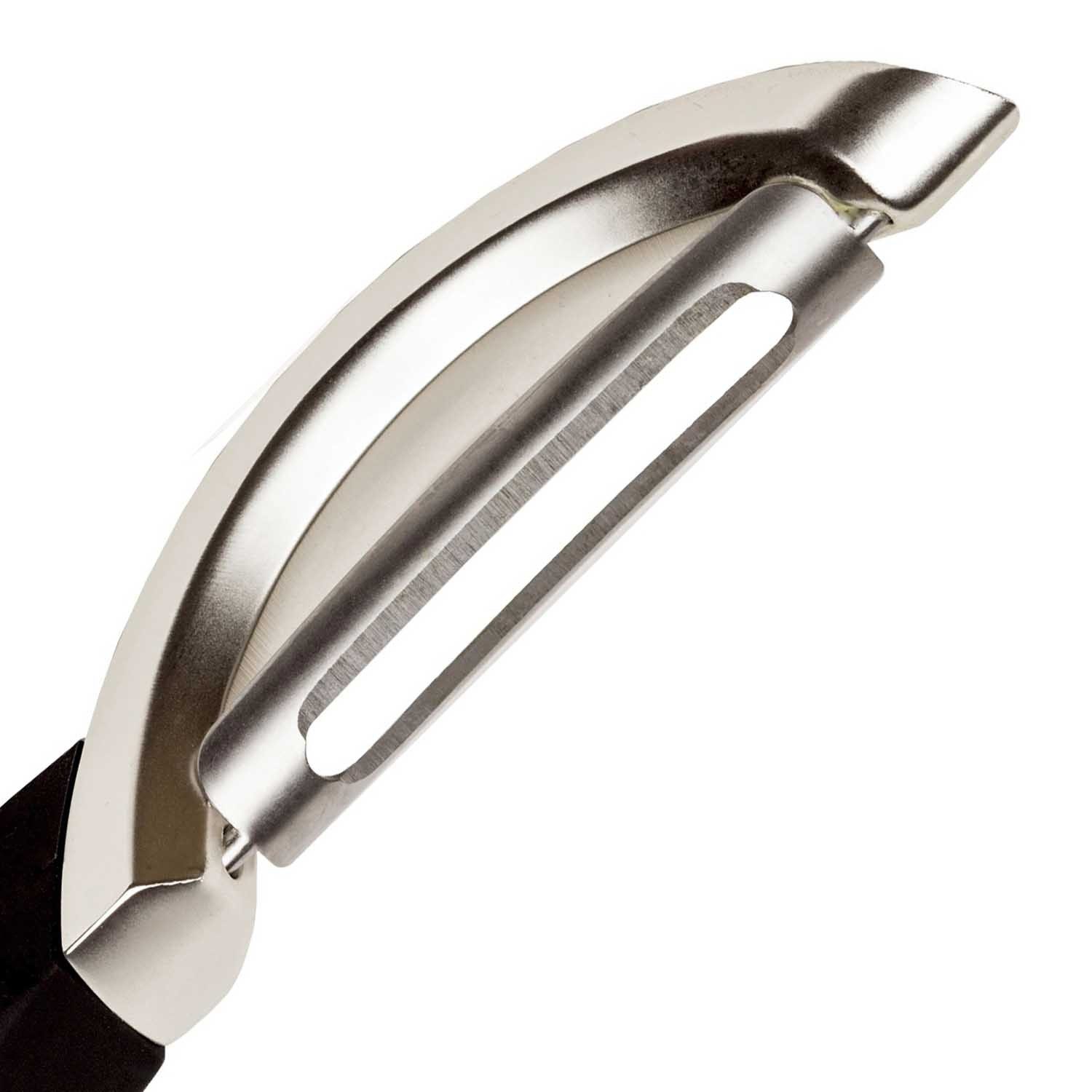 Microplane Sparschäler Schäler SPECIALTY, L 18,5 cm, Schwarz, Edelstahl, (1-tlg)