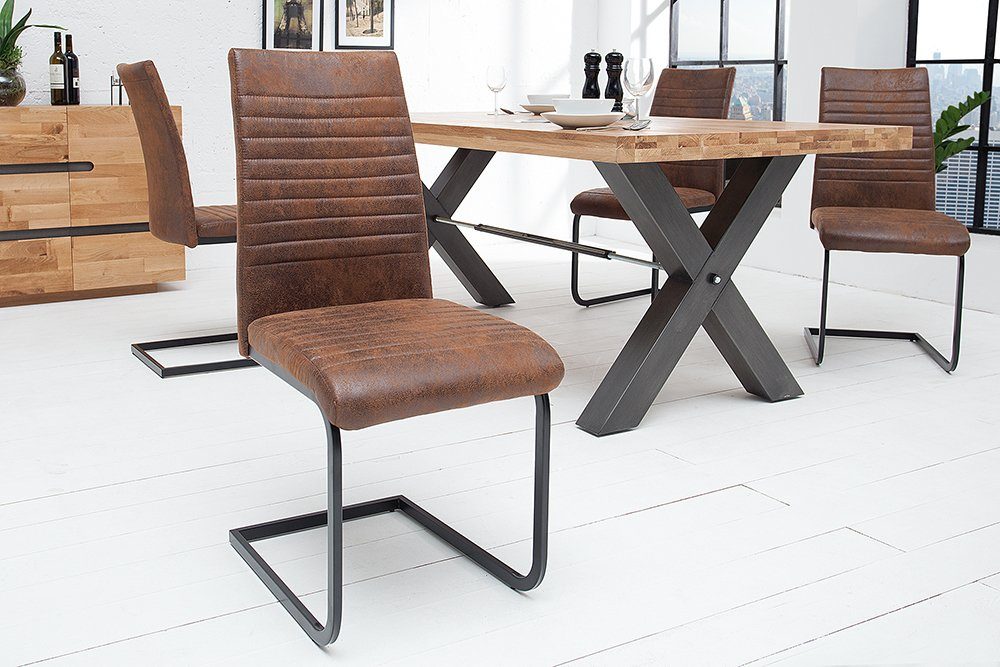 riess-ambiente Freischwinger APARTMENT braun / schwarz günstig online kaufen
