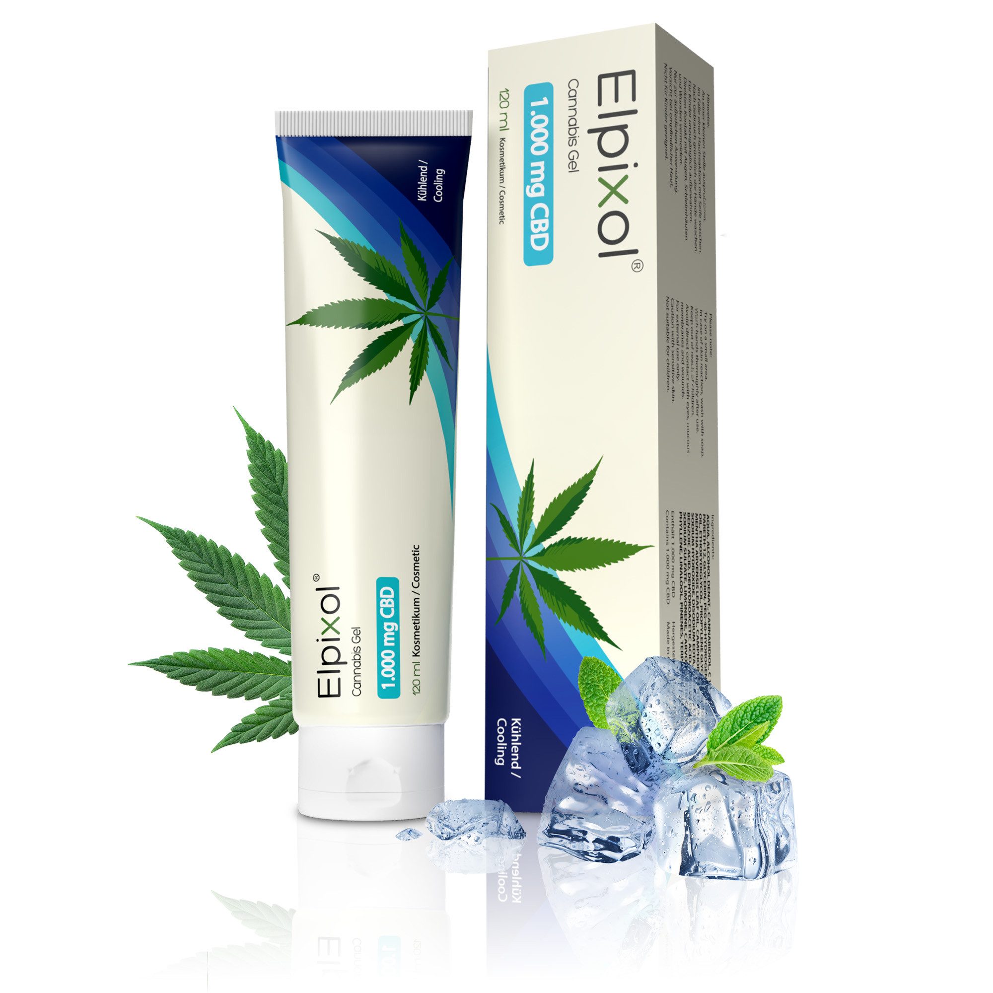 Elpixol® Körpergel Cannabis Gel mit 1.000 mg CBD – kühlend mit Menthol und Kampfer für eine kühlende Wirkung, ideal bei Überhitzung und Spannungsgefühlen