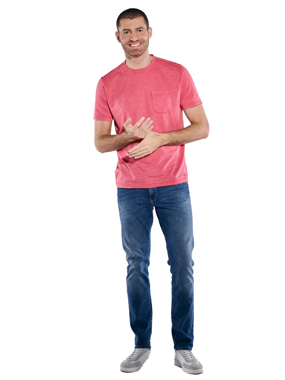 Engbers T-Shirt Herren T-Shirt meliert, Pink