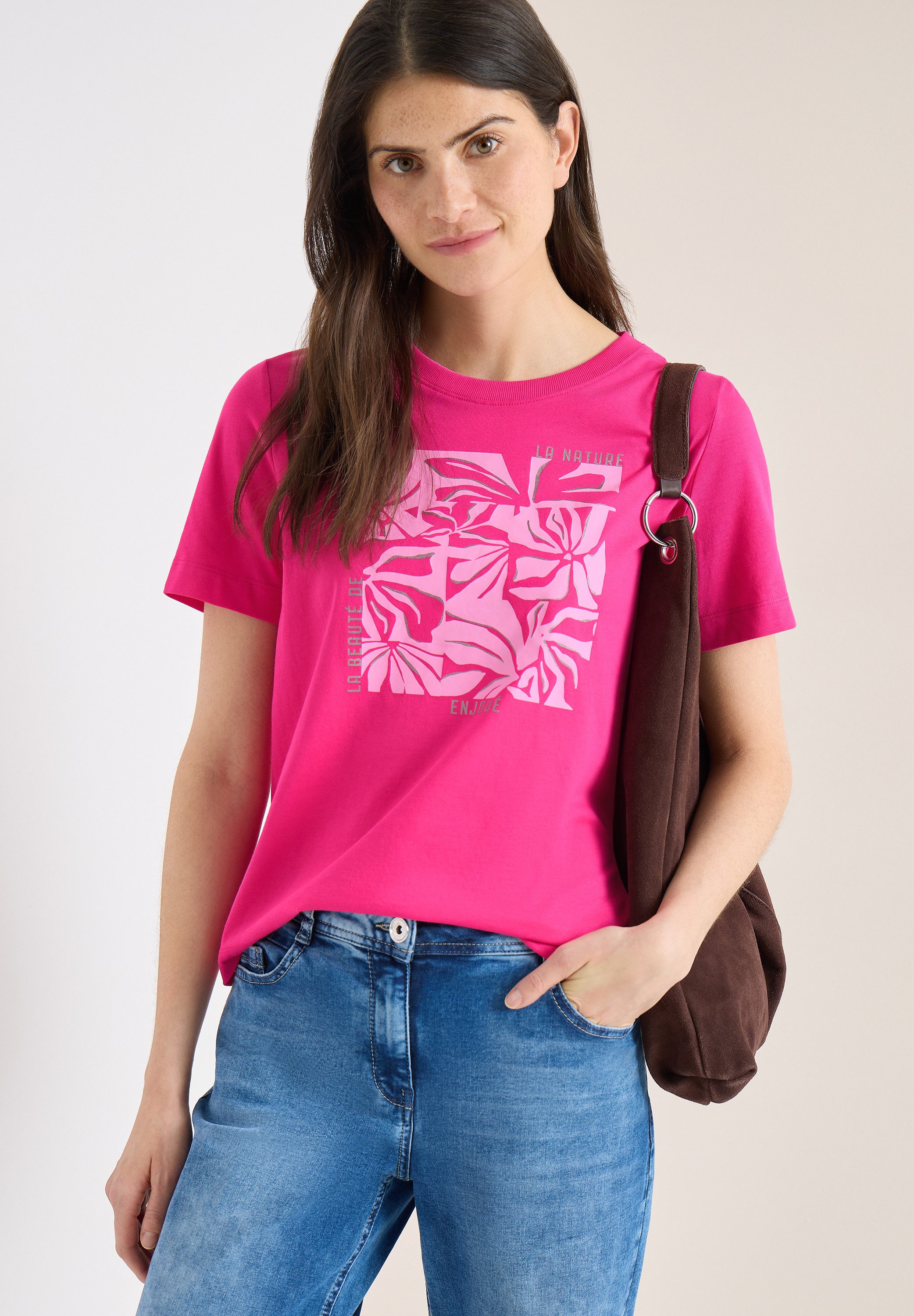 CECIL Kurzarmshirt Sommershirt mit Frontprint günstig online kaufen