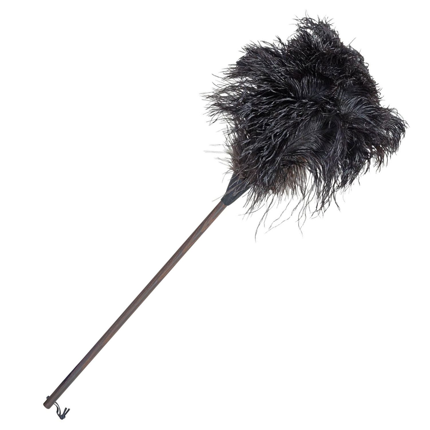 Bürstenhaus Redecker Staubwedel langer Straußenwedel, 90 cm, dunkler Griff, großer, dunkler Federkopf (1-St)