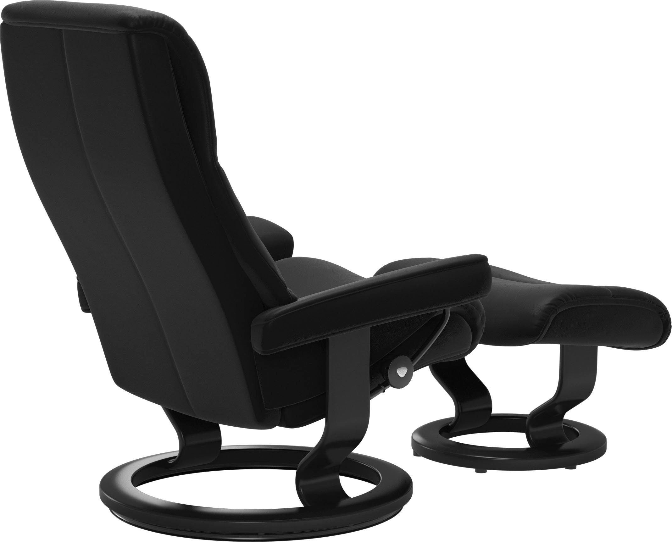 S,Gestell mit (Set, View Relaxsessel Base, Hocker), Stressless® Größe mit Relaxsessel Schwarz Classic