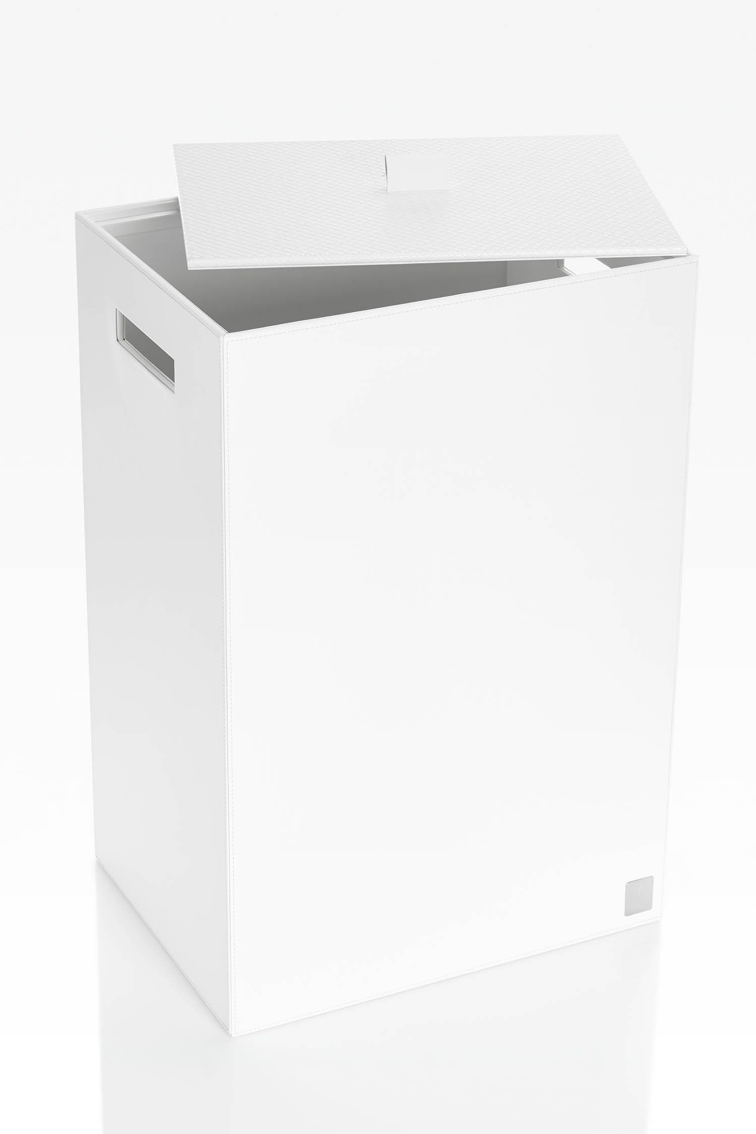 JOOP! Wäschekorb Bathline Wäschebehälter mit Deckel Lederoptik