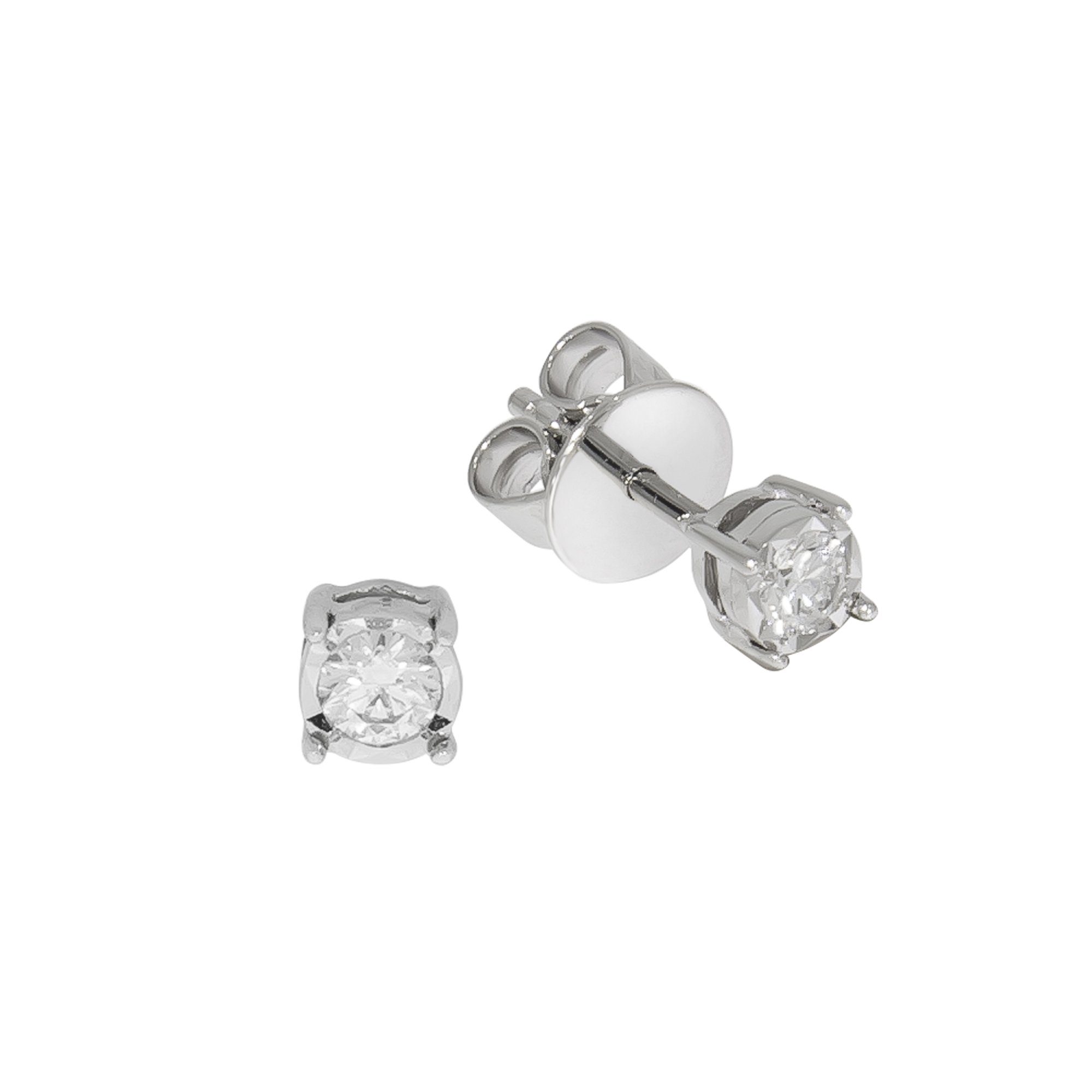 Diamonds K. 0,20ct. Brillant Paar Ellen 585/- Weißgold by Ohrstecker