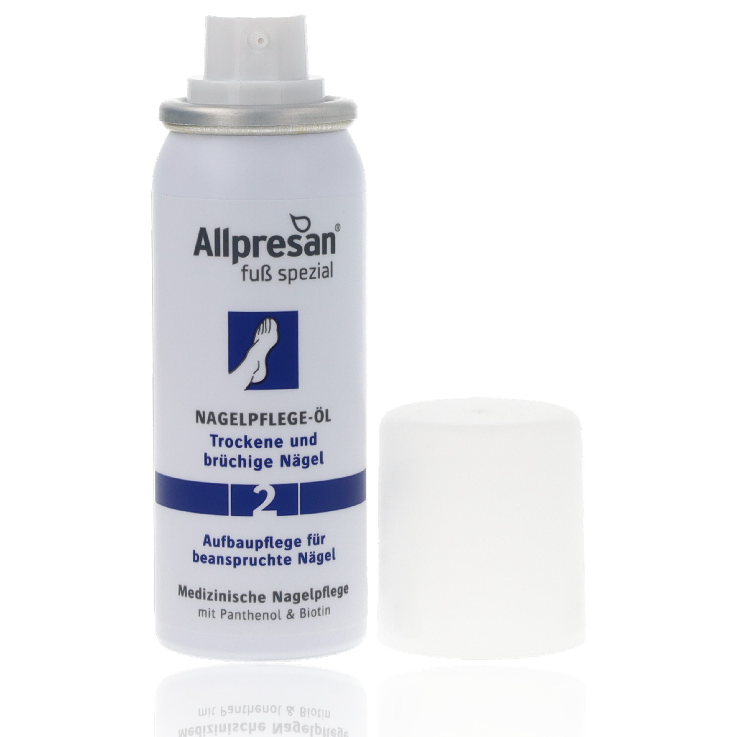 Allpresan Nagelpflegeöl Allpresan Fuß spezial Nr. 2 Nagelpflege-Öl 50ml, 1-tlg., Verbessert spür- & sichtbar das Erscheinungsbild, Medizinische Nagelpflege mit Panthenol, Biotin & Algenextrakt
