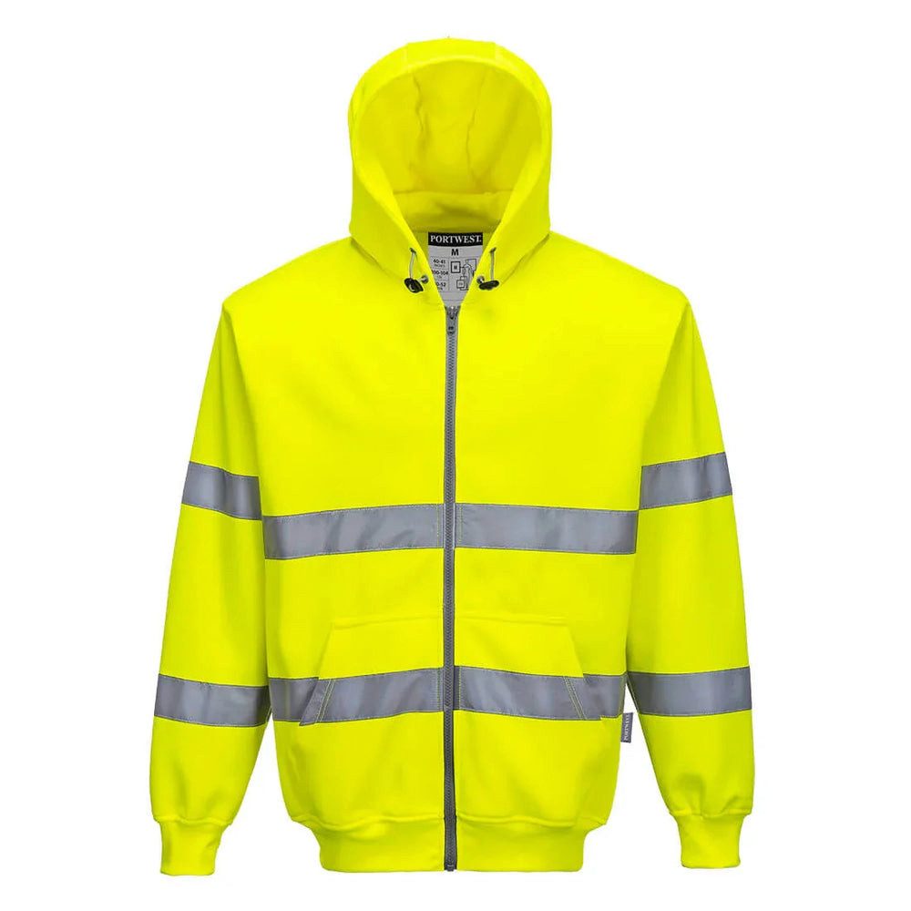Portwest Kapuzensweatjacke B305 - Warnschutz- Kapuzensweatjacke mit / PW B305-01