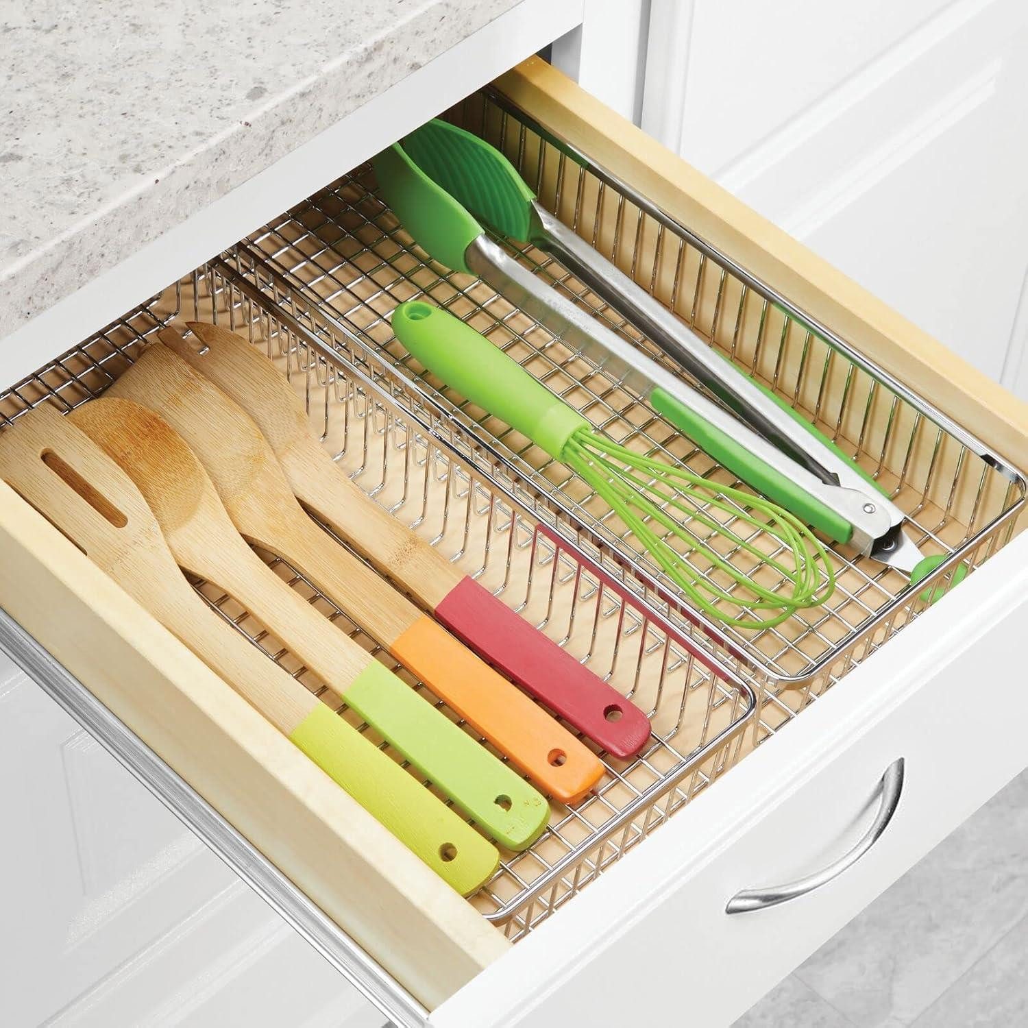 mDesign Aufbewahrungssystem mDesign Schubladenkasten Aufbewahrungskorb Organizer 4er Set Metall