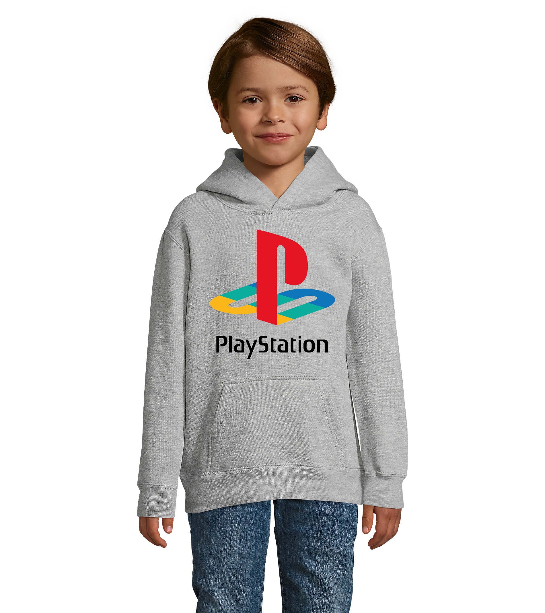 Blondie & Brownie Hoodie PlayStation Kinder Hoodie Retro Gaming Logo Print Freizeit Look (Einzelartikel) PlayStation Retro Gaming Kinder Hoodie Print