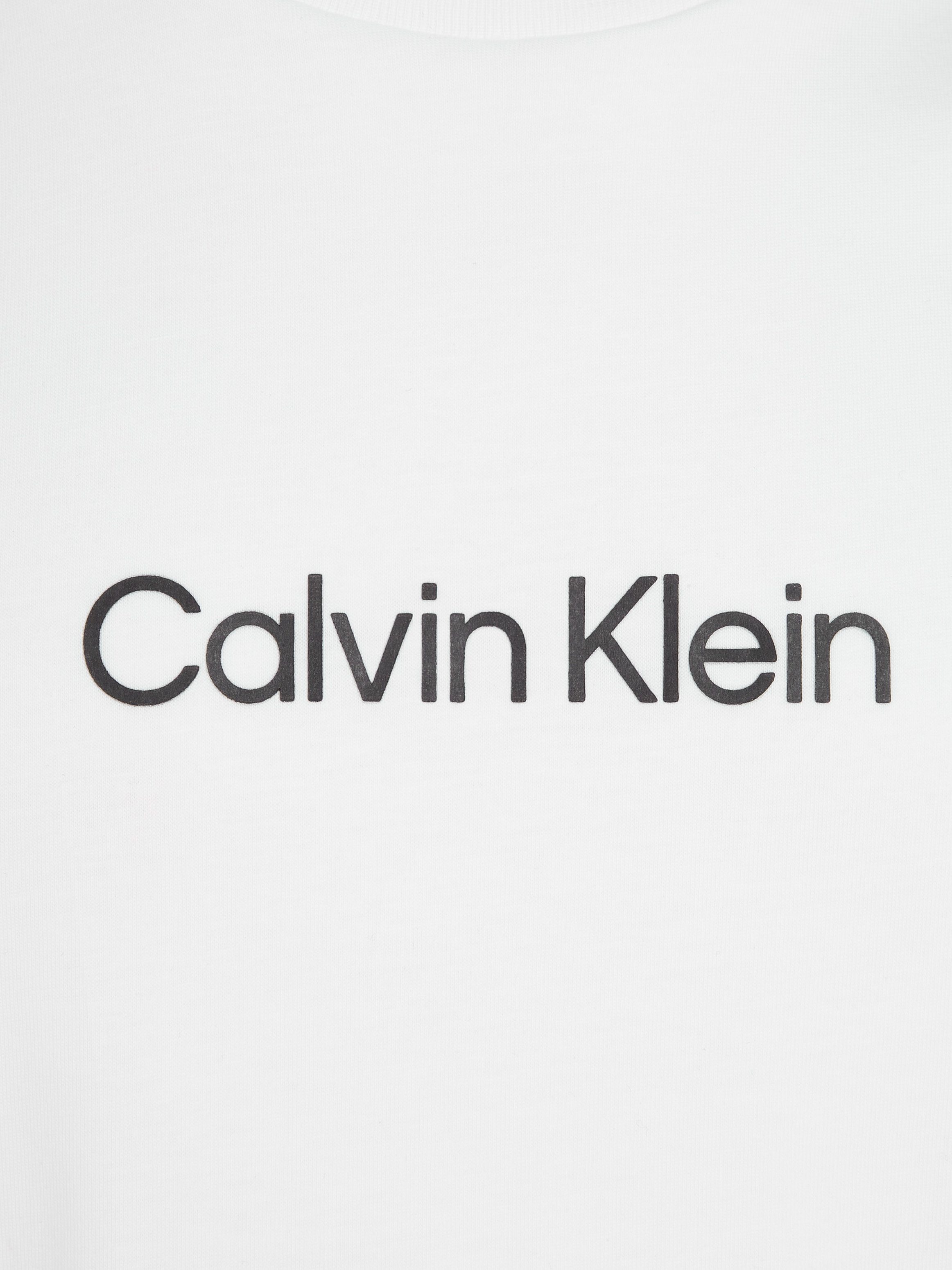 aufgedrucktem Markenlabel T-SHIRT Calvin LOGO White Klein COMFORT mit T-Shirt Bright HERO