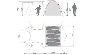 VAUDE Gruppenzelt VauDe Campo Casa XT 5P Trekkingzelt