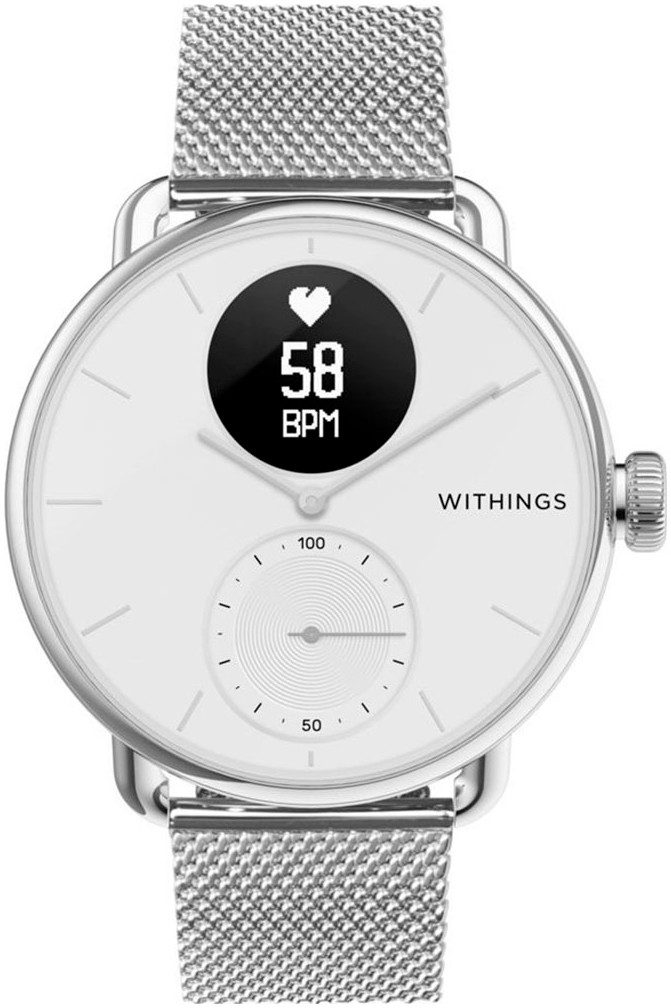 Withings Smartwatch-Armband Wristband Mesh Loop 18mm für ScanWatch/2 38mm und ScanWatch Light, Move, Steel HR 36mm - Material: Edelstahl und PVD-Beschichtung