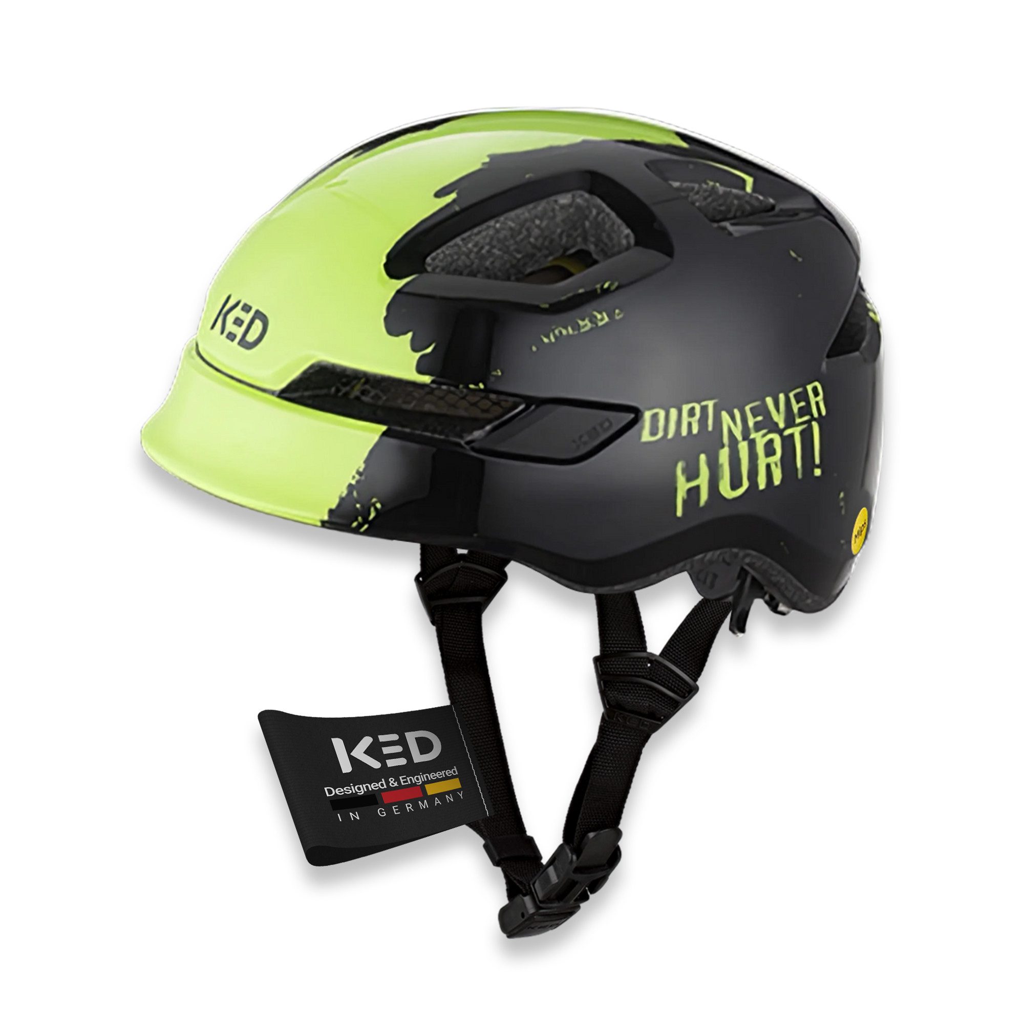 KED Fahrradhelm Pop II Fahrradhelm Kinder, Inmold Fahrradhelm: Stabile Passform, Belüftungsöffnungen, Reflektor