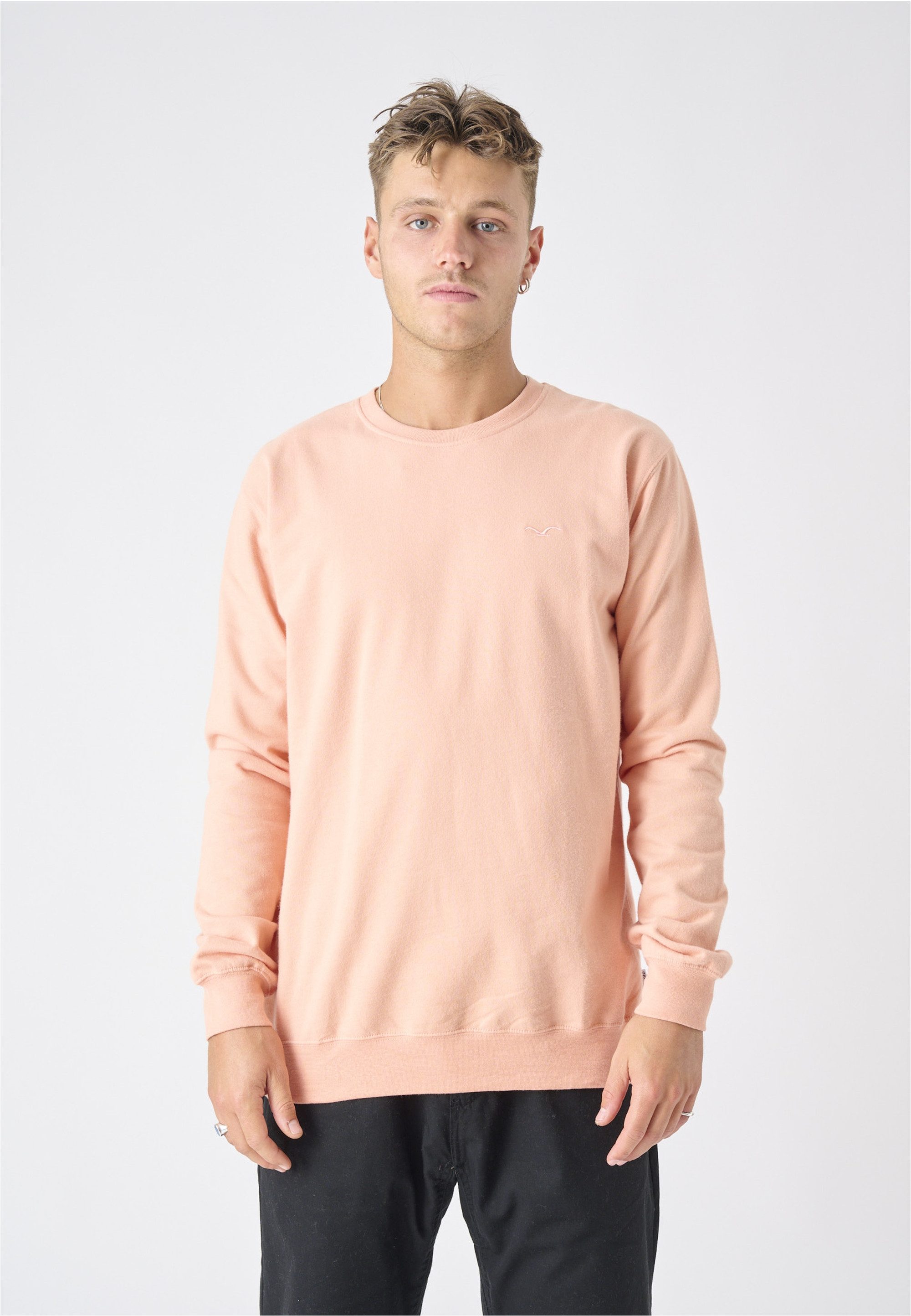 Cleptomanicx Sweatshirt Ligull mit kleiner Möwen-Stickerei