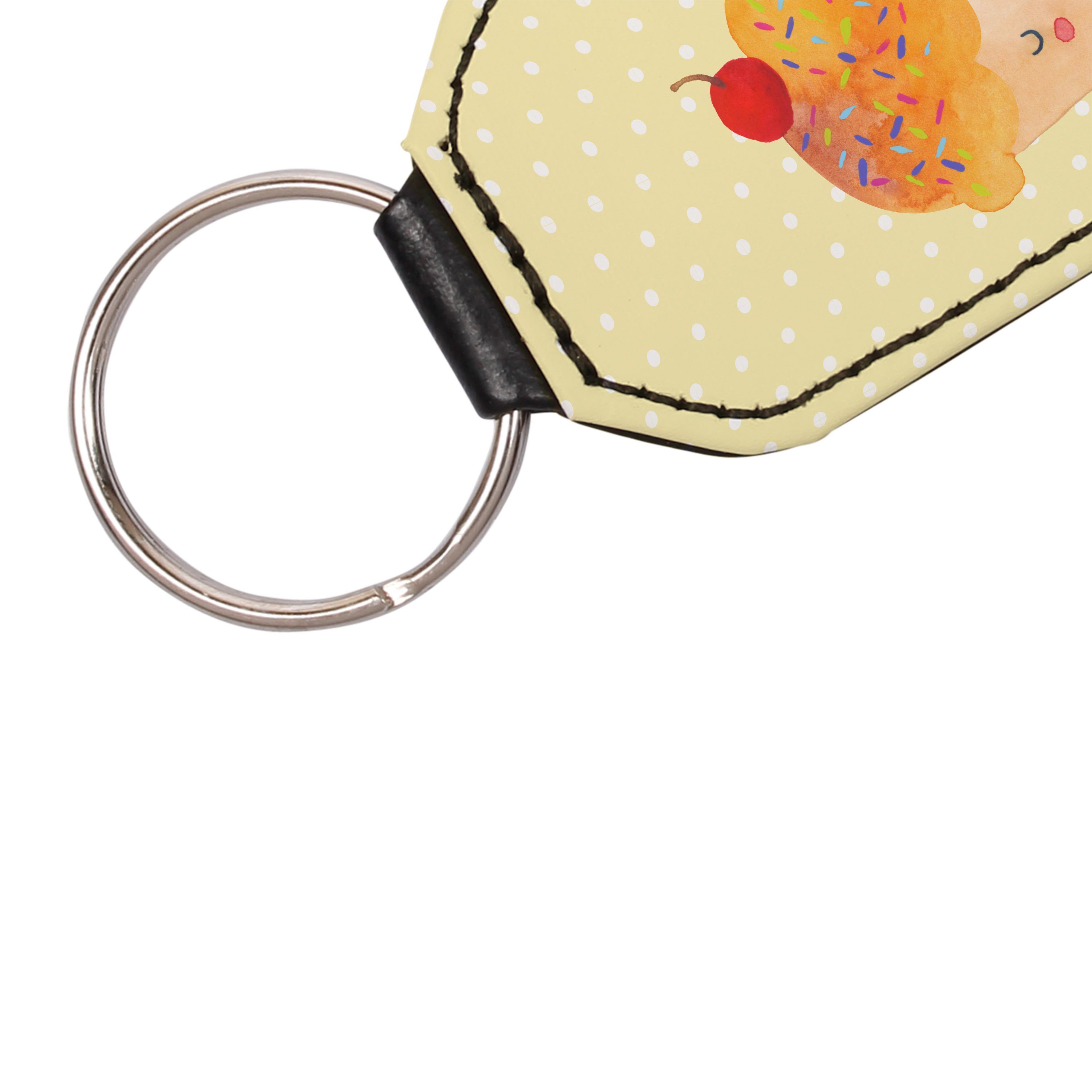 Mr. & Mrs. Panda (1-tlg) Pastell Gelb - Schlüsselanhänger Schlüsselanhänger, Cupcake Geschenk, - Glücksbringer