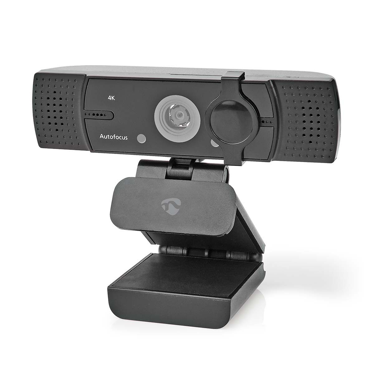 Nedis WCAM120BK Full HD-Webcam (streaming und meetings, 4k oder 60fps, autofokus, dual mikrofone)