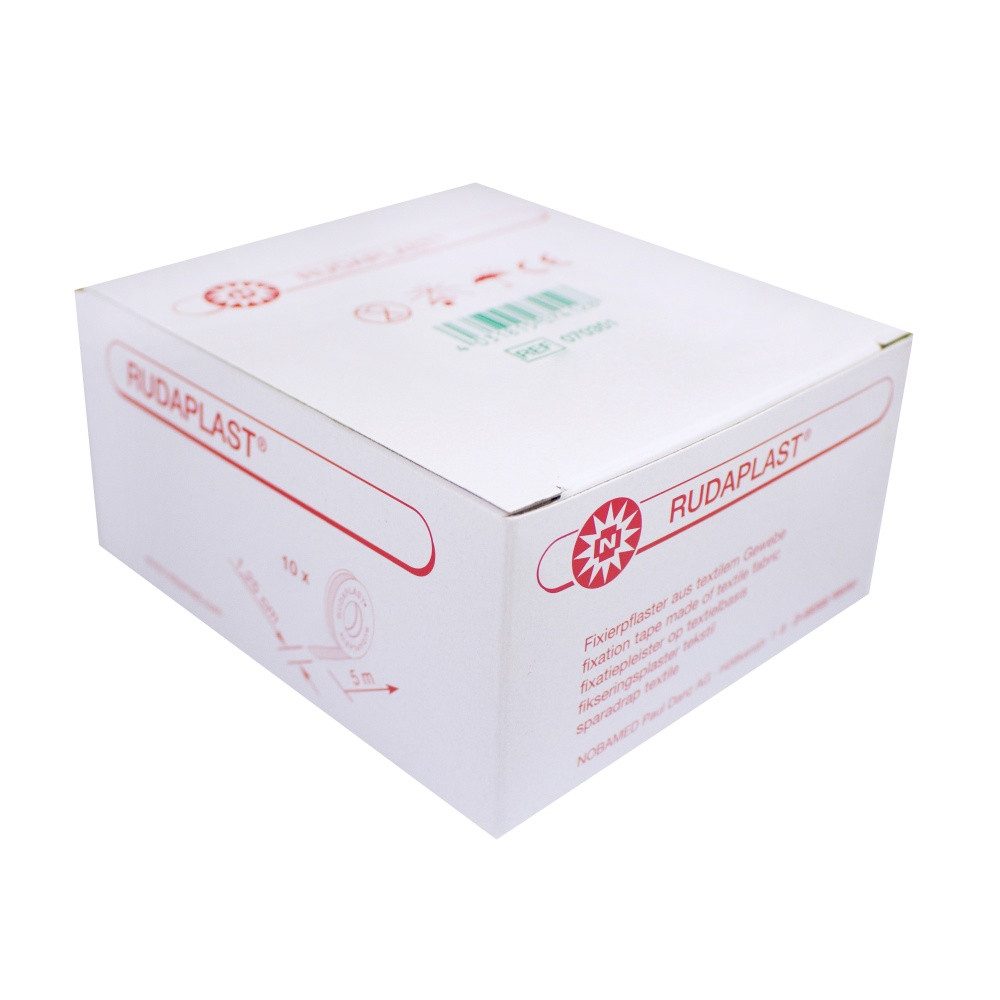 Nobamed Fixierpflaster Rudaplast Fixierpflaster, 5 m pro Rolle (10-St., 10 Rollen)
