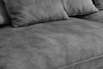 riess-ambiente 3-Sitzer COCOONING 225cm grau, Einzelartikel 1 Teile, Wohnzimmer · Samt · Sofa · mit Armlehne · Federkern · Skandinavisch