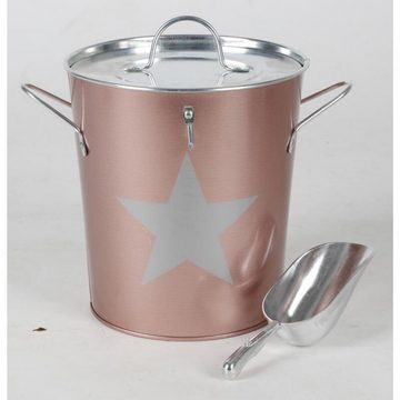 BURI Weinkühler Eis-Eimer STAR Metall 20x16x21cm Flaschenkühler Küchenhelfer Küche