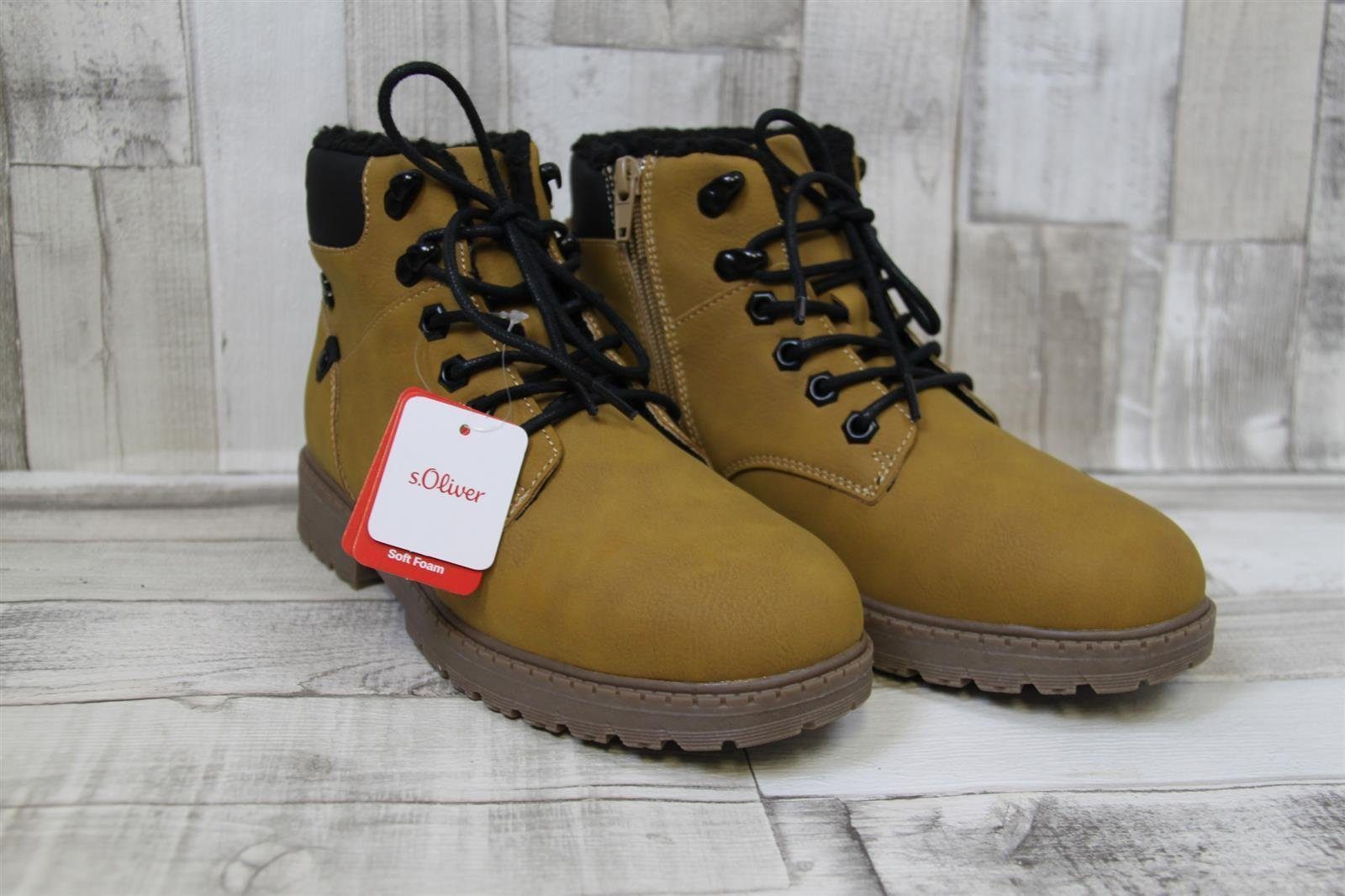 s.Oliver s.Oliver Knöchelschnürschuh hellbraun mit Reißverschluß 37 Stiefelette