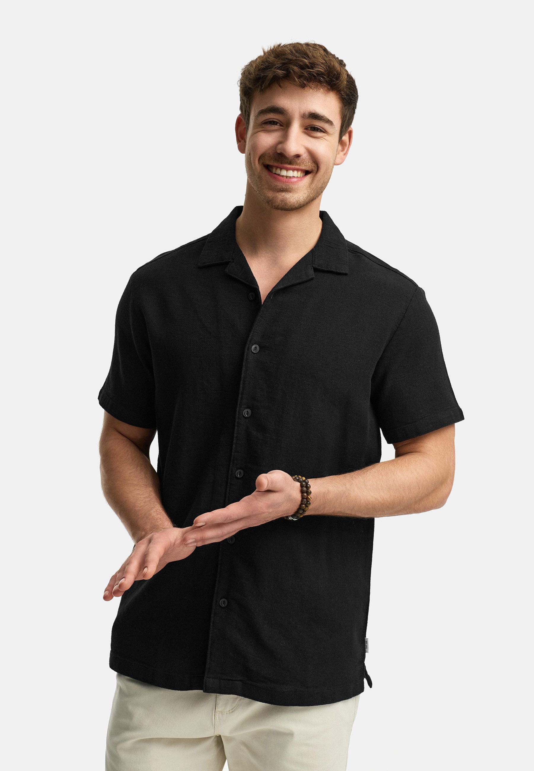 Indicode Kurzarmhemd Herren INCosby Herrenhemd Kurzarm leichtes Kurzarmhemd mit Kent-Kragen