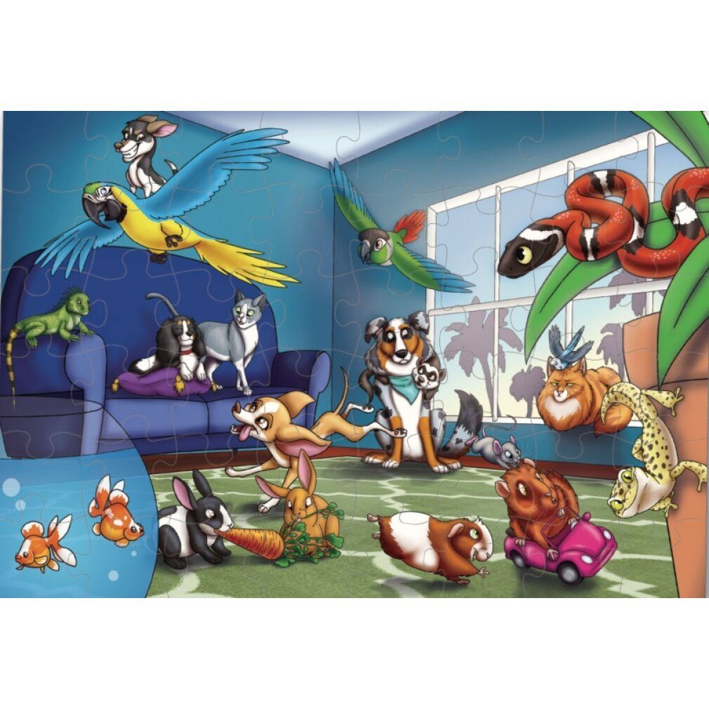 Luna Spiel, jigsaw Pet Party junior Karton 48 Stück