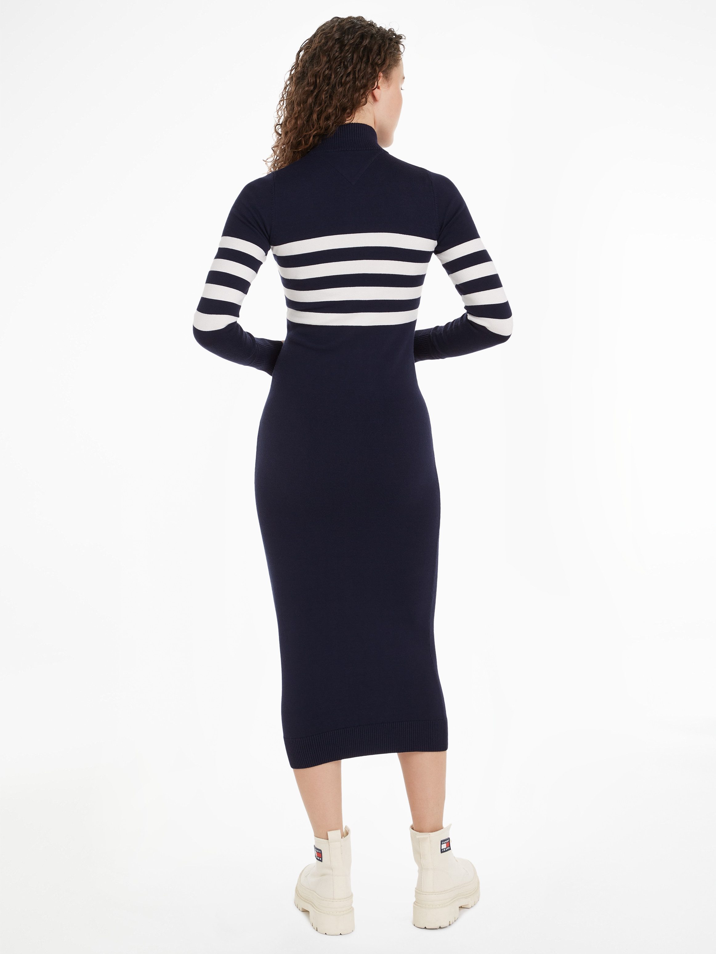 Tommy Jeans Sweatkleid TJW STRIPE MIDI SWEATER DRESS mit Streifendesign günstig online kaufen