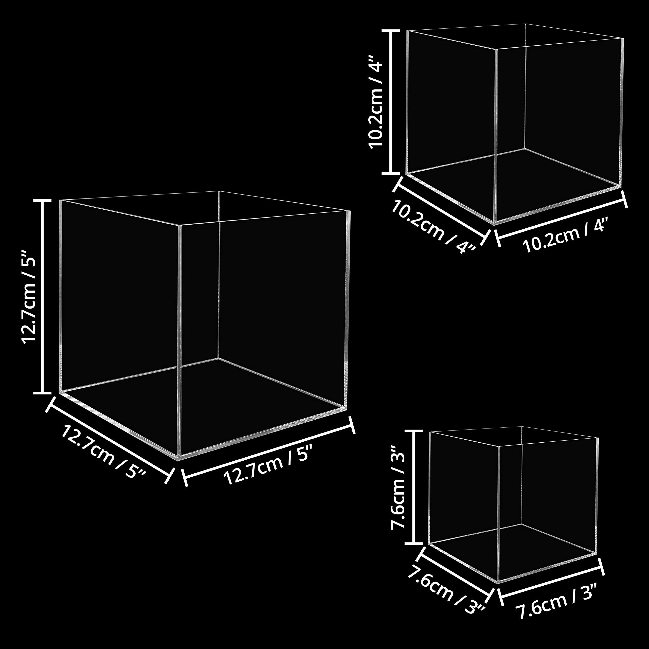 Belle Vous Dekoobjekt Acryl Vitrine (3er Pack) - transparenter Schaukasten günstig online kaufen