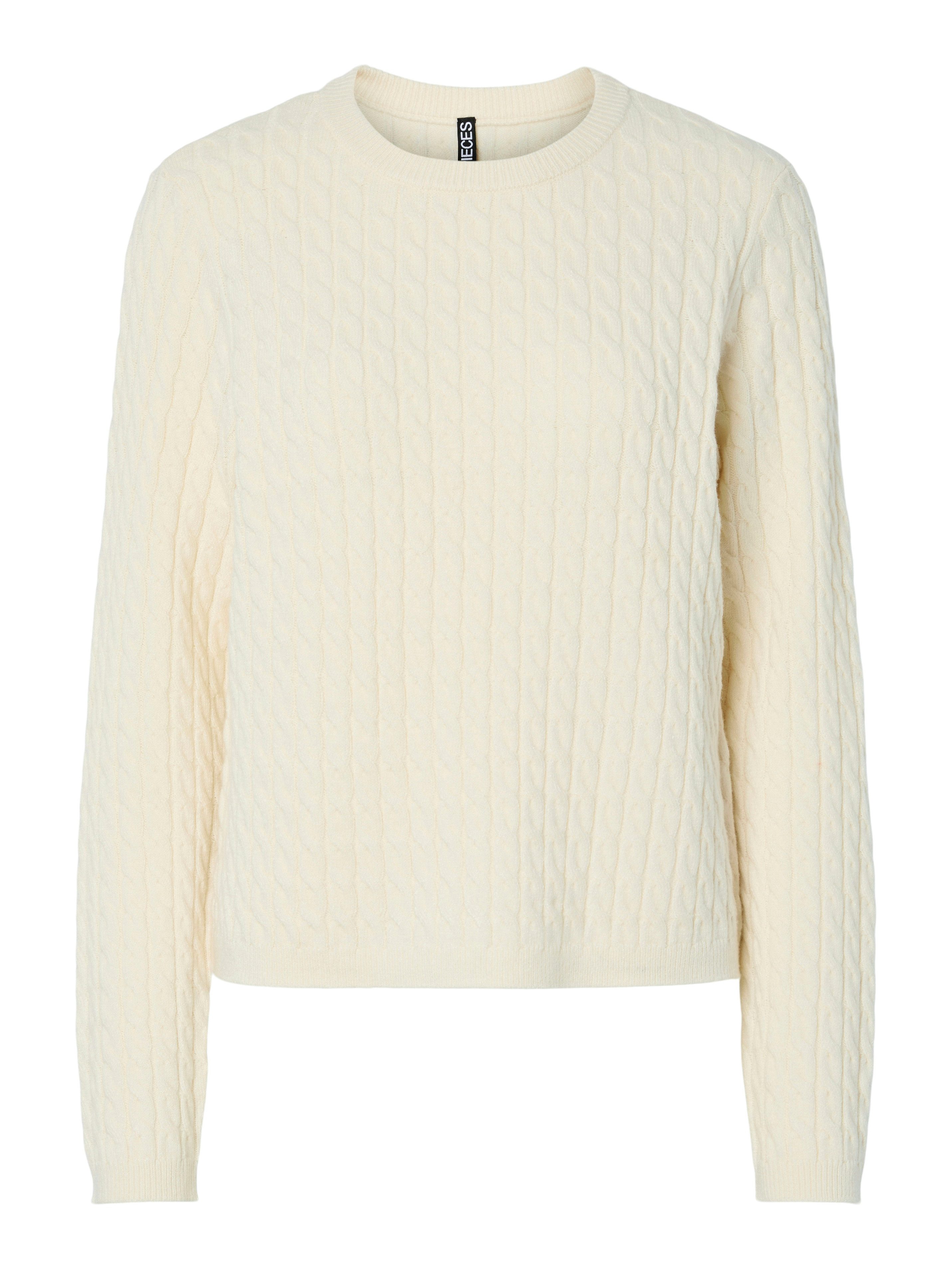 Strickpullover PCFIA LS CABLE KNIT NOOS BC