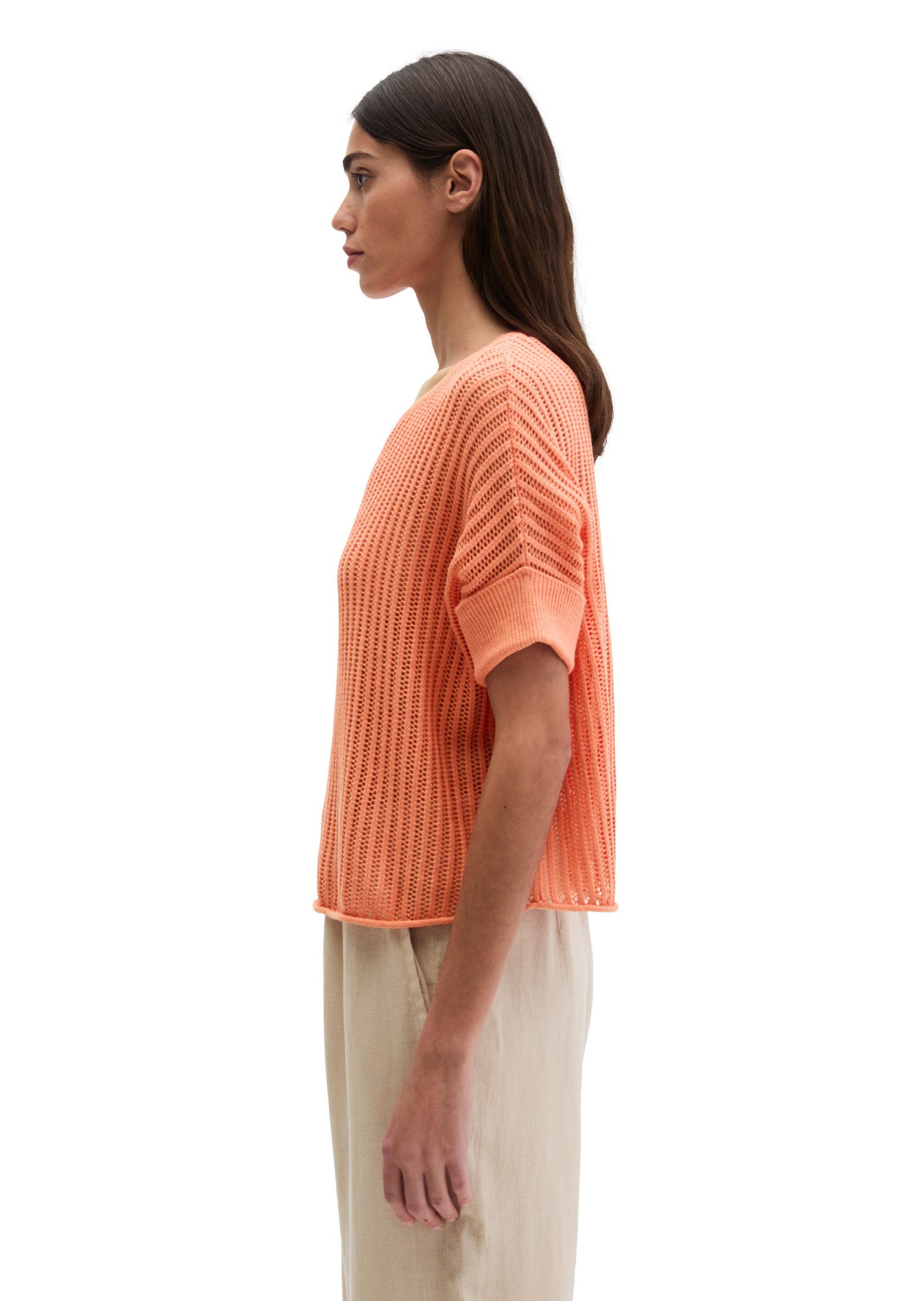 Marc O'Polo Strickpullover aus Organic Cotton-Leinen-Mix