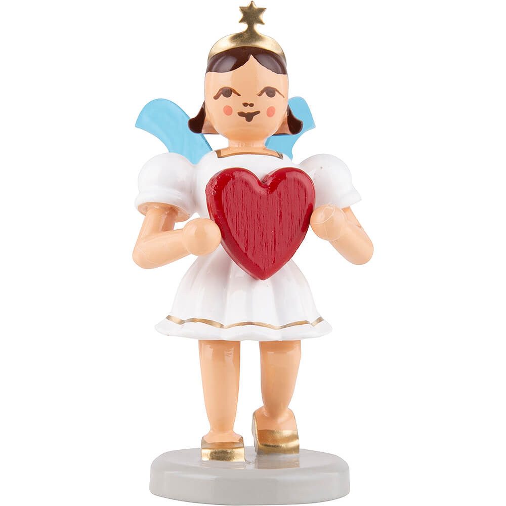 Blank Kunstgewerbe Dekofigur Kurzrockengel mit Herz, farbig (6,6cm) von Blank Kunsthandwerk