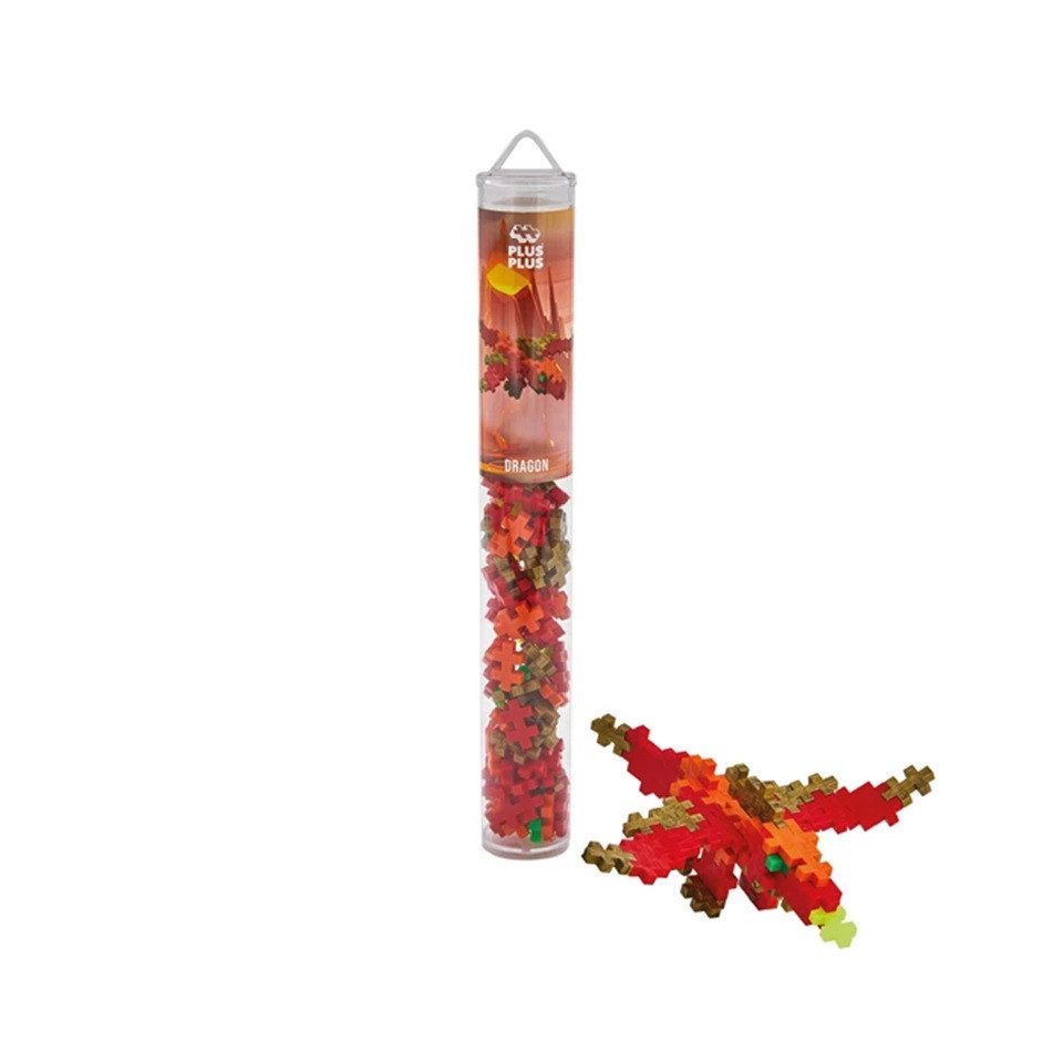 PLUS-PLUS 100 Kreativ Bausteine Drache Spielbausteine, (100 St)