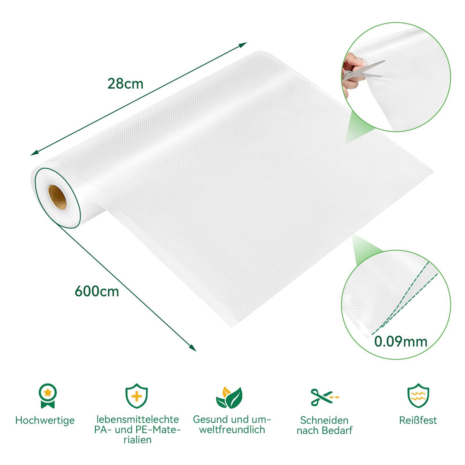 Youyijia Vakuumierbeutel Vakuumierbeutel VakuumierfolieWird BPA-frei Vacuum Sealer Bags