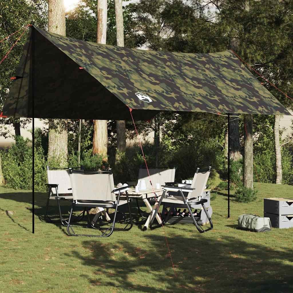 vidaXL Tarp-Zelt Tarp Tarnmuster 438x376x212 cm Wasserdicht, Personen: 1 (1 tlg)