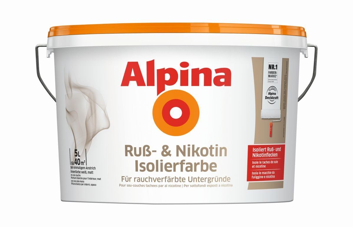 Alpina Anti-Schimmel-Grundierung Alpina Nikotinsperre 5 L weiß, matt
