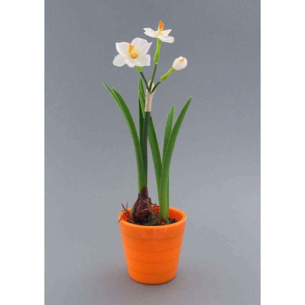 Kunstblume Kunstpflanze, Blume NARZISSE ca. 23cm. Im runden Kunststofftopf. günstig online kaufen