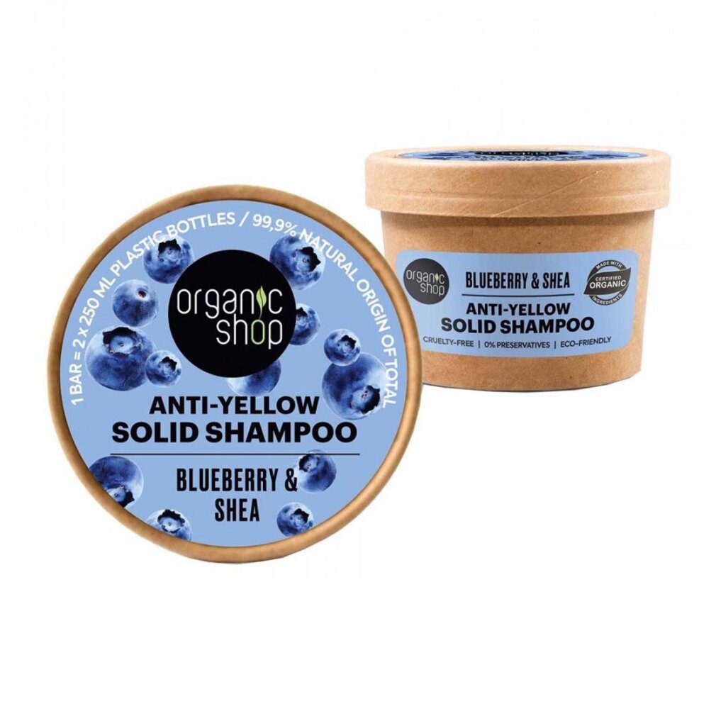 Organic Shop Haarshampoo Blueberry Anti-Yellow Champu Solido 60g
