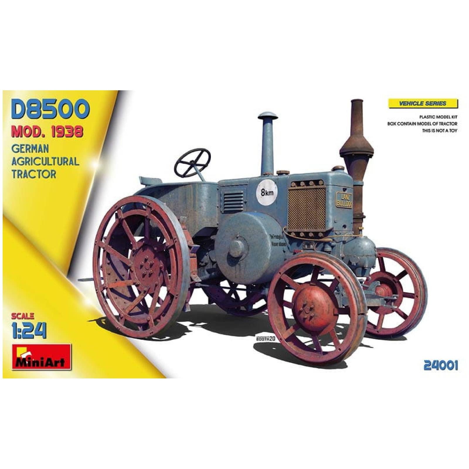 MiniArt Modellbausatz German Agricultural Tractor D8500 Mod. 1938 / 1:24, Maßstab 1:24